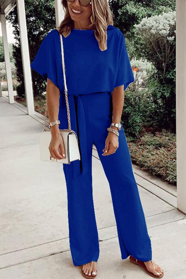 Antmvs Spring Scene Tie Loose Jumpsuit
