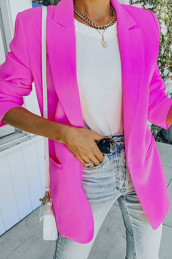 Antmvs Standards Pocketed Bright Colour Blazer Shorts Suit