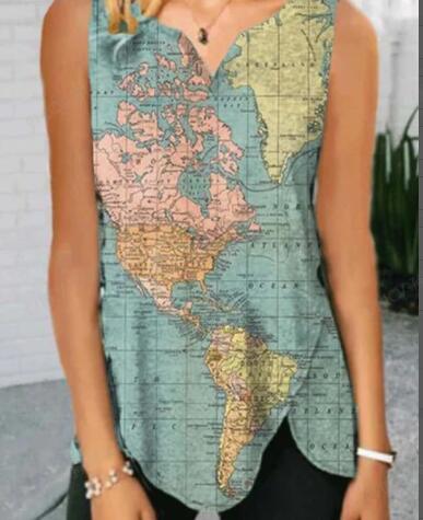 Casual Cotton-Blend Floral-Print Shirts & Tops