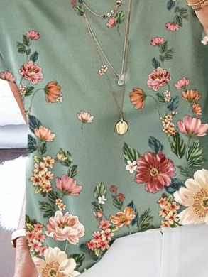 Sweet Crew Neck Shift Shirts & Tops