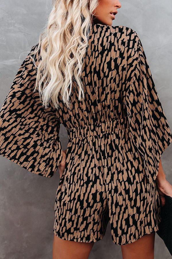 Antmvs Scratch That Printed Pocketed Tie Romper