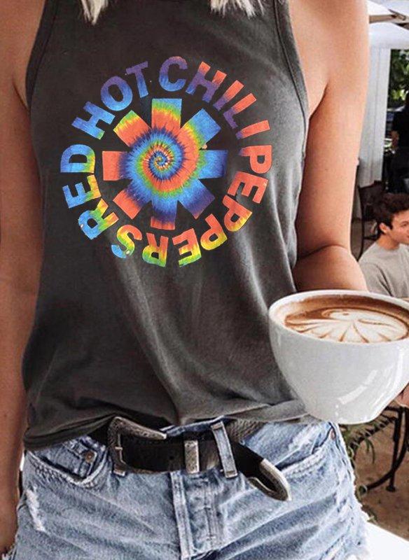 Red Hot Chili Peppers Crew Neck Sleeveless Women Vests