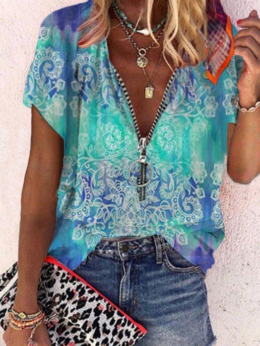 Short Sleeve Casual Shift Shirts & Tops