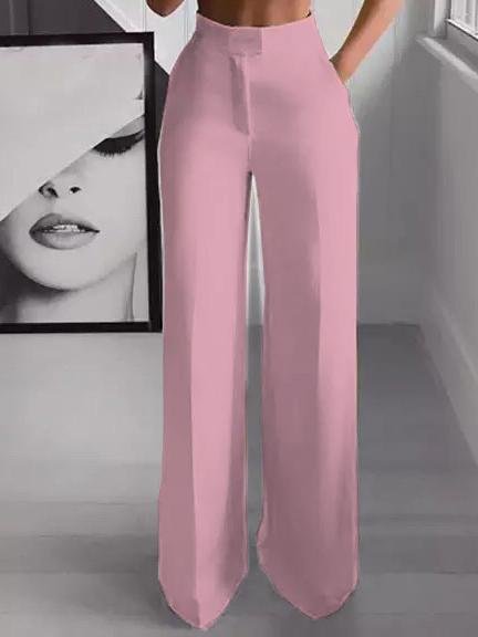 Antmvs One-Shoulder Crop Top & Mopping Pants Two-Piece Suit