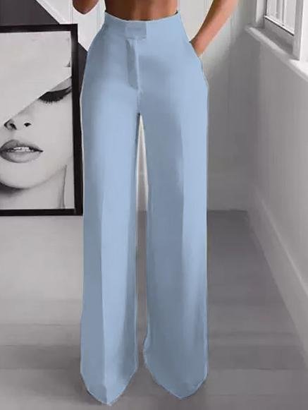 Antmvs One-Shoulder Crop Top & Mopping Pants Two-Piece Suit