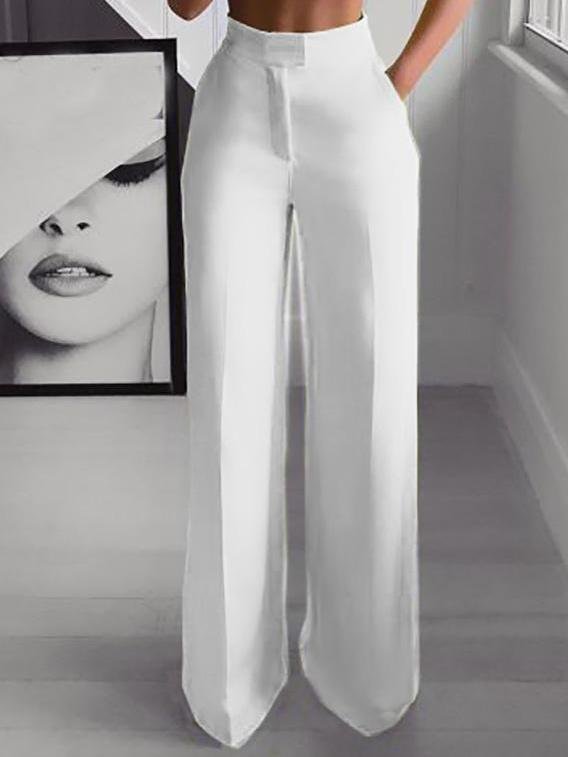 Antmvs One-Shoulder Crop Top & Mopping Pants Two-Piece Suit