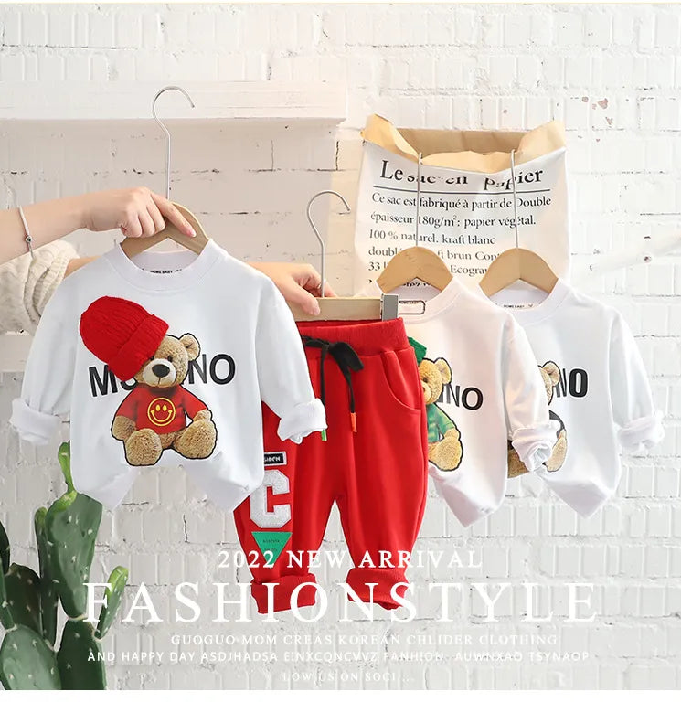 Selling Designer Baby Girls Boys Clothing Sets Children Casual Clothes  Spring Kids Vacation Outfits Fall Cartoon Long Sleeve T Shirt Pants