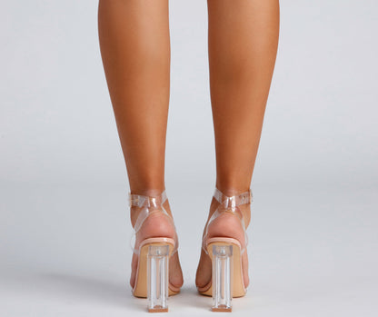 Antmvs Clearly On Trend Lucite Block Heels