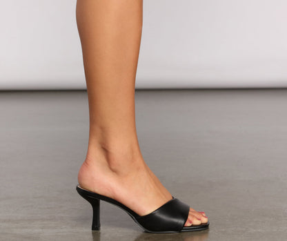 Antmvs Sleek And Trendy Faux Leather Mules
