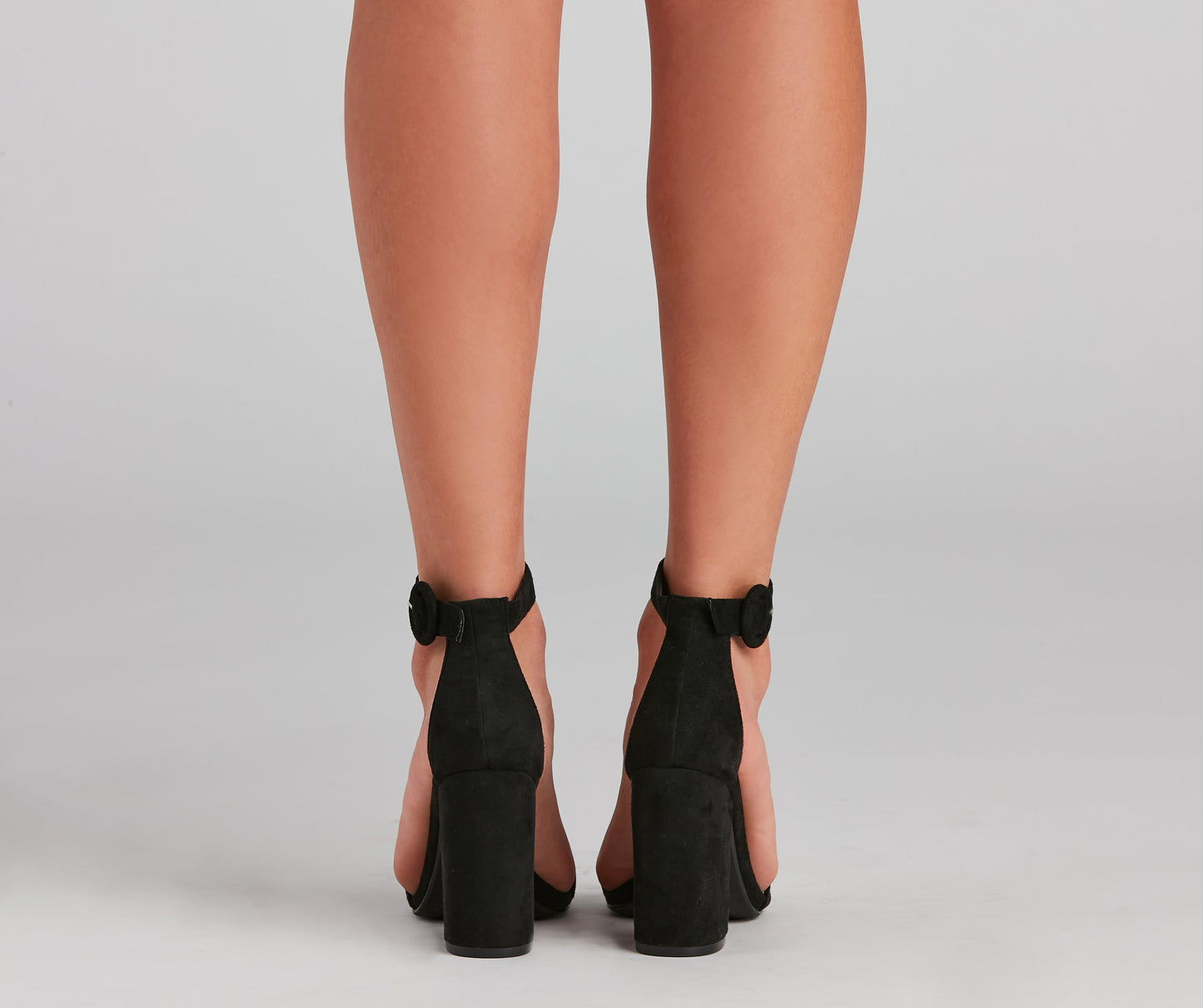 Antmvs It Girl Faux Suede Block Heels