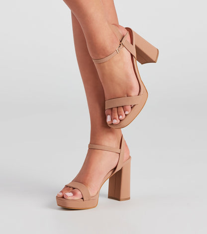 Antmvs Step In Nubuck Block Heels