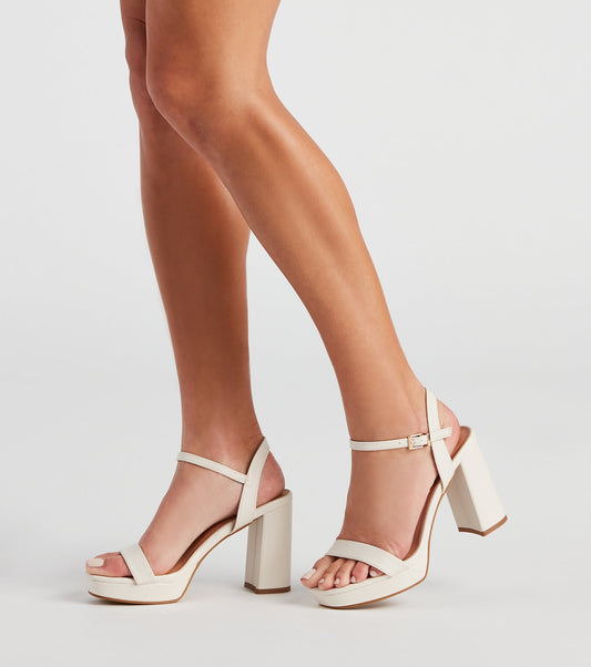 Antmvs Close Up Square Toe Block Heels