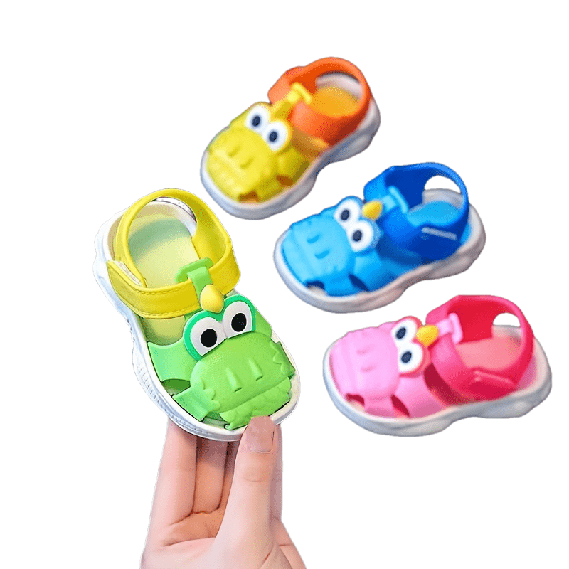 Trendy Cute Cartoon Sandals For Baby Boys, Breathable Lightweight Walking Shoes For Indoor Outdoor Beach