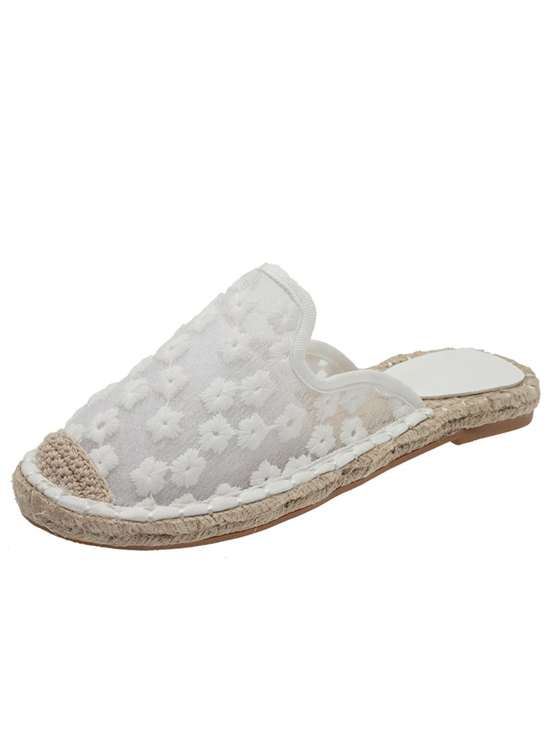 Lace Flat Non Slip Comfy Slippers