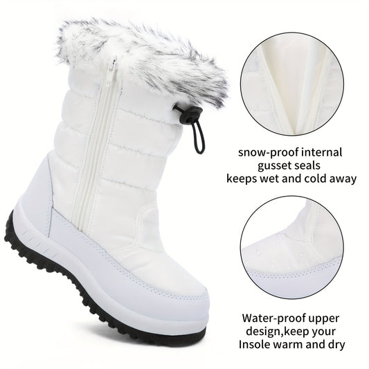 Kids' Warmth Master Snow Boots - Premium Fleece Lined, Non-Slip, Waterproof, Cold Weather Winter Boots for Girls and Boys - Durable, Comfortable, and Stylish Outdoor Boots for Snowy Days