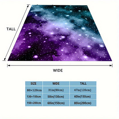 1pc Cozy Galaxy Print Throw Blanket - Soft Flannel Throws for Sofa, Bed, Travel, Camping, Living Room, Office, Couch, Chair, and Bed - Digital Printing Fleece Blanket with Warm, Lightweight, and Plush Fabric, Perfect Gifts for Family or Friends