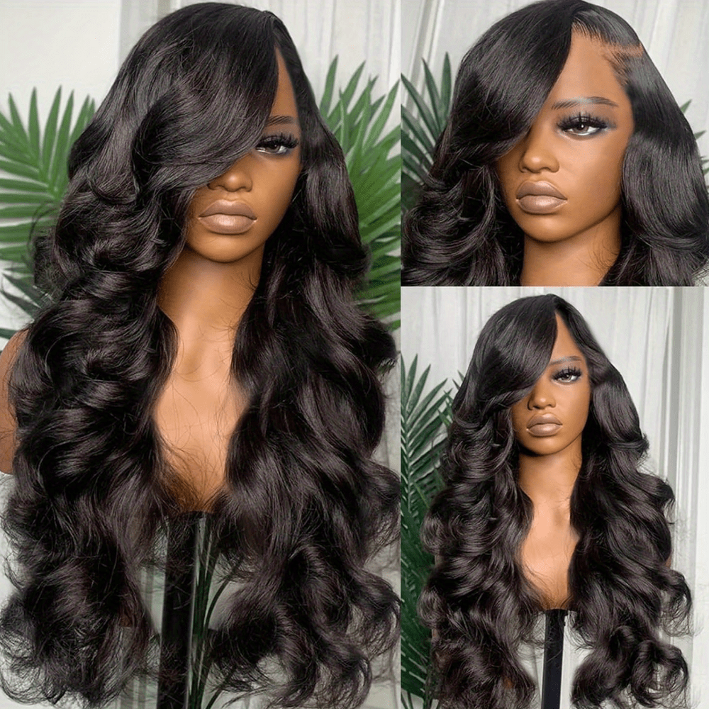 250 Density 13x6 Body Wave Lace Front Wigs Human Hair Pre Plucked with Baby Hair Wavy Lace Frontal Human Hair Wigs for Women 13x6 HD Transparent Lace Frontal Wigs with Natural Hairline