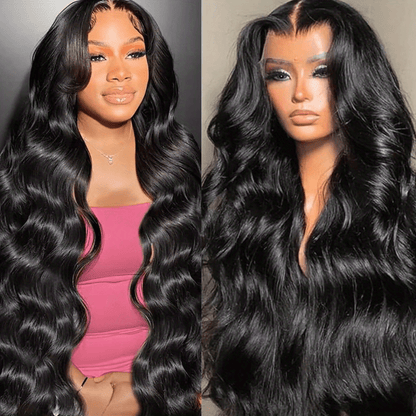 250 Density 13x6 Body Wave Lace Front Wigs Human Hair Pre Plucked with Baby Hair Wavy Lace Frontal Human Hair Wigs for Women 13x6 HD Transparent Lace Frontal Wigs with Natural Hairline