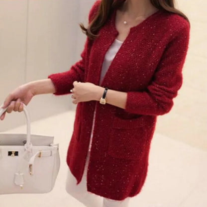 Women's Sweaters Autumn Winter Cardigan for Women Korean Fashion Loose Mohair Sweaters Crochet Cardigan Female Knitted Tops