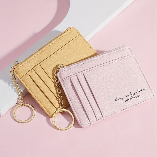 Mini Fashion Credit Card Holder, Ultra Thin Coin Purse, Women's Casual Clutch Wallet & Case