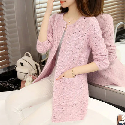 Women's Sweaters Autumn Winter Cardigan for Women Korean Fashion Loose Mohair Sweaters Crochet Cardigan Female Knitted Tops