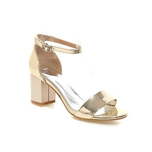 Antmvs Star Struck Metallic Block Heels