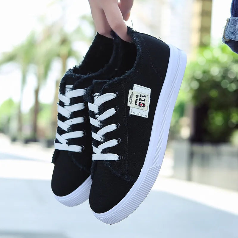 Fashion Canvas Shoe Casual Shoes Sneaker Women Flatl Shoe Low Top Shoes Outdoor Walk