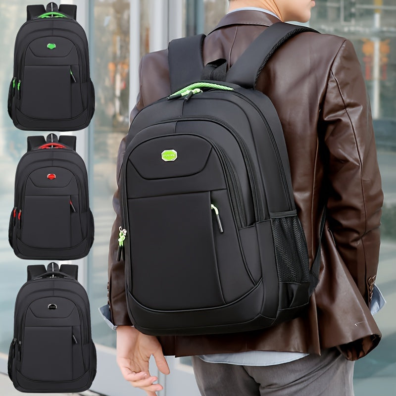 Water-Resistant Fashion Computer Backpack - Durable Oxford Material, Adjustable Straps, Zipper Closure, Wear-Resistant Commuting Bag for Men and Women, College Students, Business Professionals, and Travelers - Perfect Gift Idea for School or Work