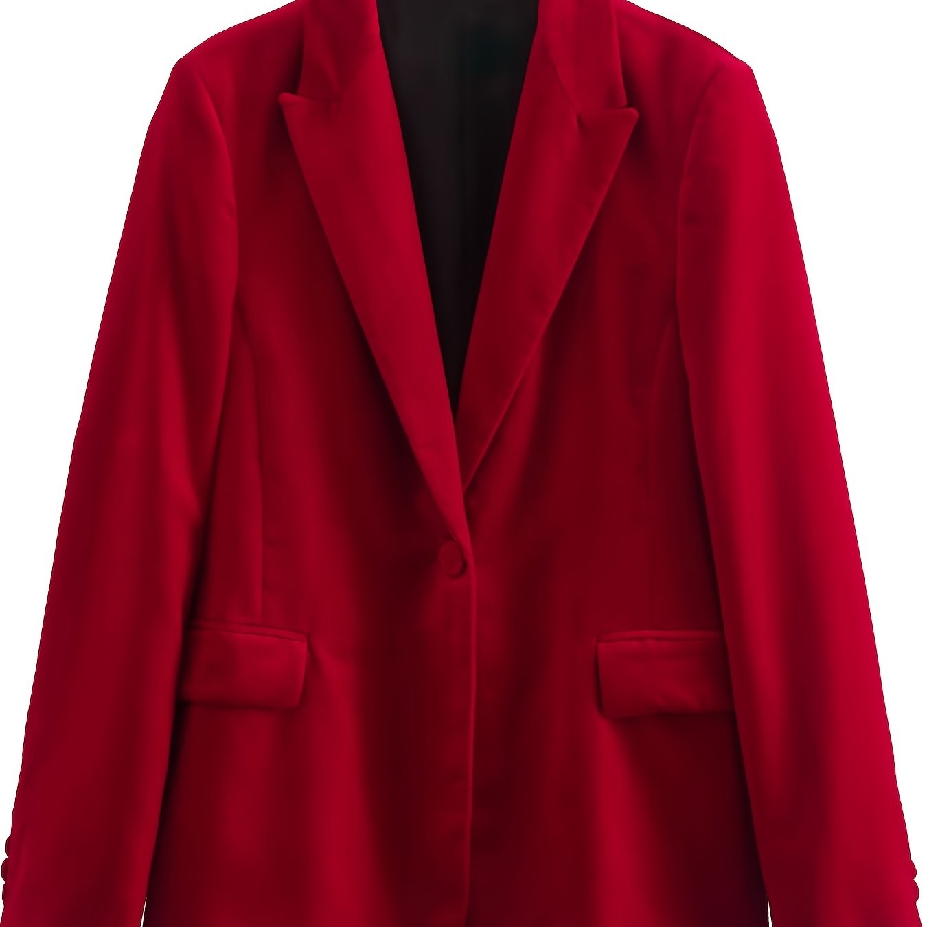 Antmvs Solid Open Front Blazer, Elegant Lapel Long Sleeve Blazer, Elegant & Stylish Outerwear For Office & Work, Women's Clothing