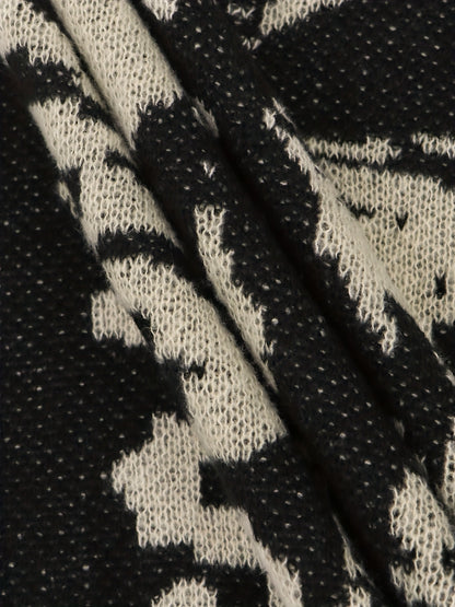 Antmvs Butterfly Pattern Knit Sweater, Y2K Crew Neck Long Sleeve Sweater, Women's Clothing
