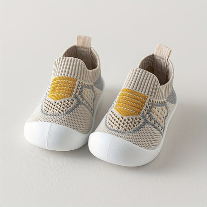 Ultra-Soft Baby Boys Slip-On Sock Shoes - Trendy & Breathable, Non-Slip for Indoor/Outdoor Play - Perfect for Spring & Autumn Crawling and Walking