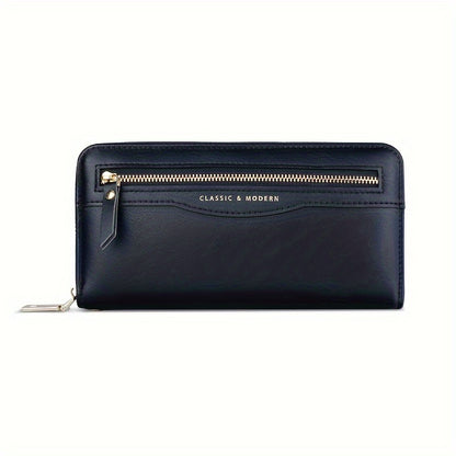 Women's Large Capacity Long Purse, Zipper Clutch Coin Purse, Multifunctional Credit Card Holder