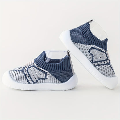 Ultra-Soft Baby Boys Slip-On Sock Shoes - Trendy & Breathable, Non-Slip for Indoor/Outdoor Play - Perfect for Spring & Autumn Crawling and Walking