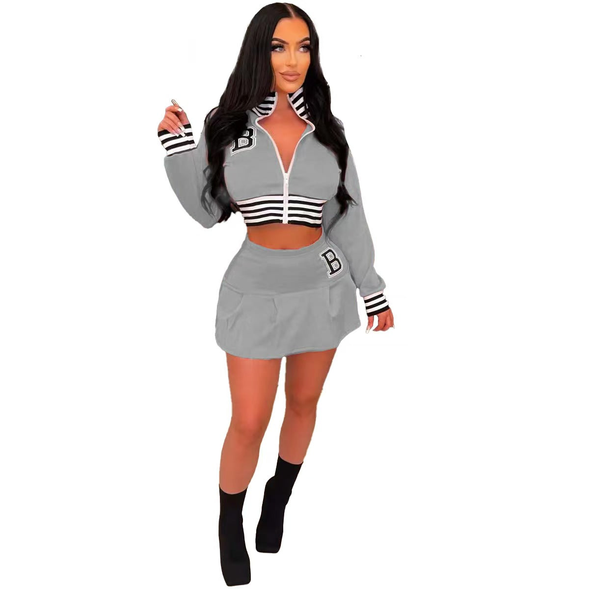 Antmvs Fashion Casual Sportswear Hoodie Two Pieces
