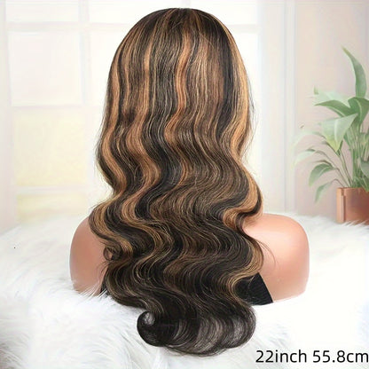 Ombre Lace Front Wig Human Hair Pre Plucked With Baby Hair FB/30 13x6 Body Wave lace front wigs 180% Density Highlight Lace Frontal Wigs Human Hair Colored Glueless wigs 26INCH