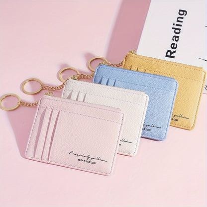 Mini Fashion Credit Card Holder, Ultra Thin Coin Purse, Women's Casual Clutch Wallet & Case