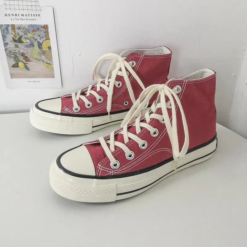 Casual Shoes Women Canvas Fashion Summer Sneakers Student High Top Woman Vulcanize  Spring Autumn