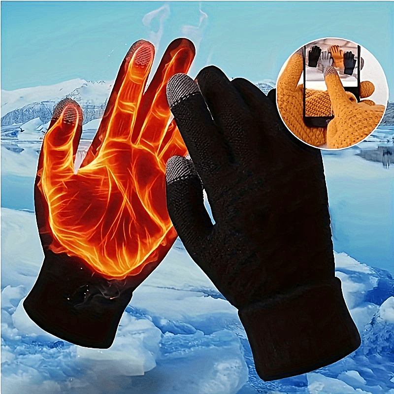 Winter Storm Gloves - Ultra-Thick, Windproof, and Touchscreen Compatible - Perfect for Outdoor Enthusiasts and Cyclists, Ideal for Winter Sports and Activities