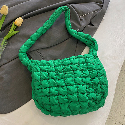 Antmvs Antmvs - Dark Green Casual Daily Solid Patchwork Zipper Bags