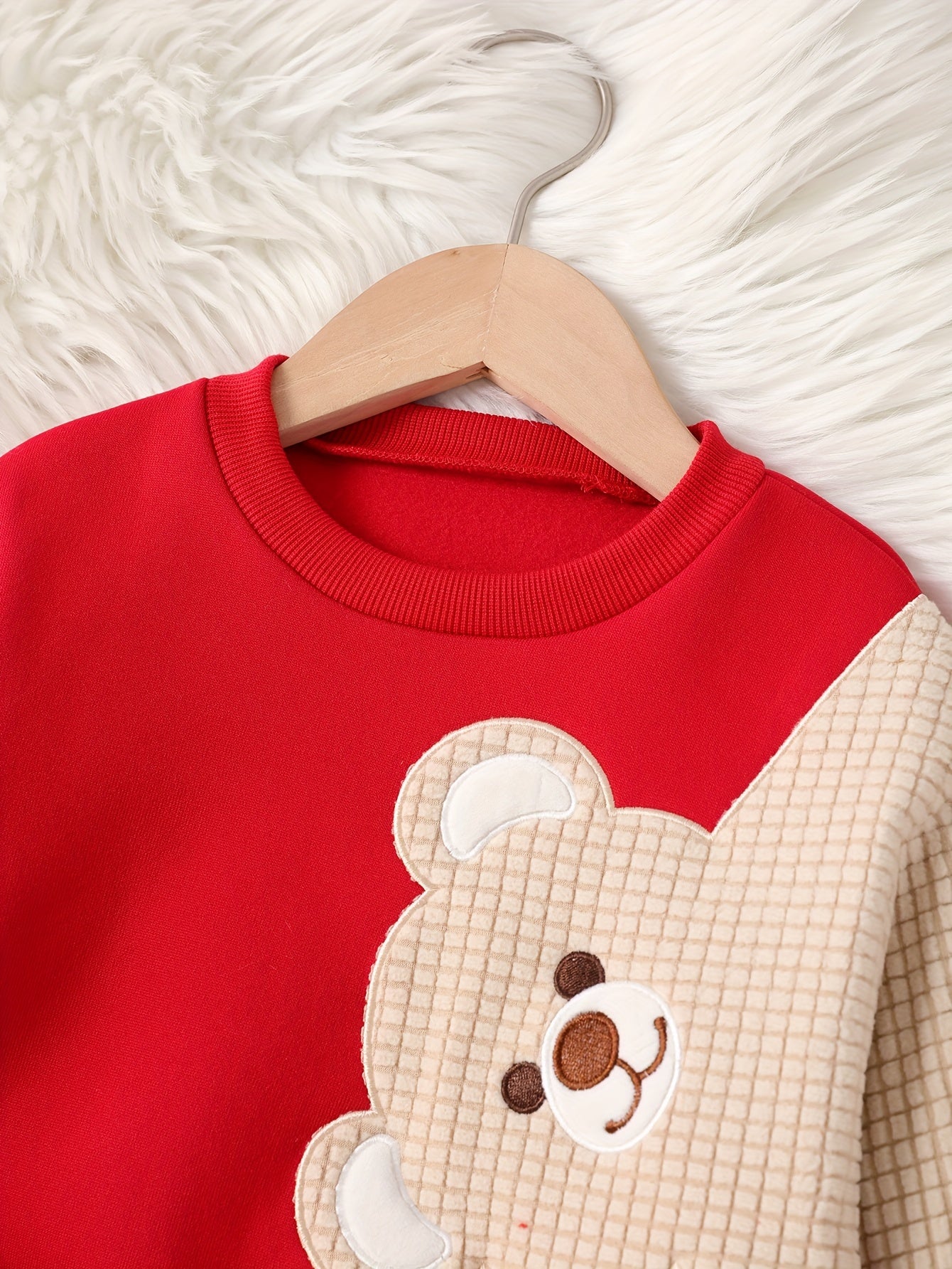 2pcs Boy's Bear Embroidered Pullover Outfit, Sweatshirt & Sweatpants With Pockets Set, Casual Long Sleeve Top, Kid's Clothes For Spring Fall Winter, As Gift