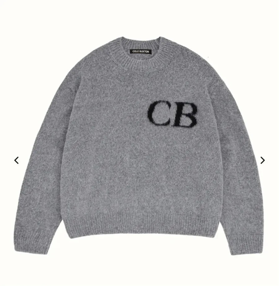 cole buxton Men's Sweaters  CB Latter Knit Jacquard Cole Buxton Sweater Men Women Quality Loose Sweatshirts Clothing 230823