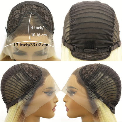 13x4 Body Wave Lace Front Glueless Wavy Wig Cap Headband Curly Wig for Women - 180% Density, Synthetic, Heat Resistant, 26 Inch Long, Basics Style for Daily Party and Special Occasions