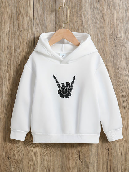 2pcs Letter Print Boys Casual Pullover Hooded Long Sleeve Sweatshirt For Spring Fall, Kids Clothing