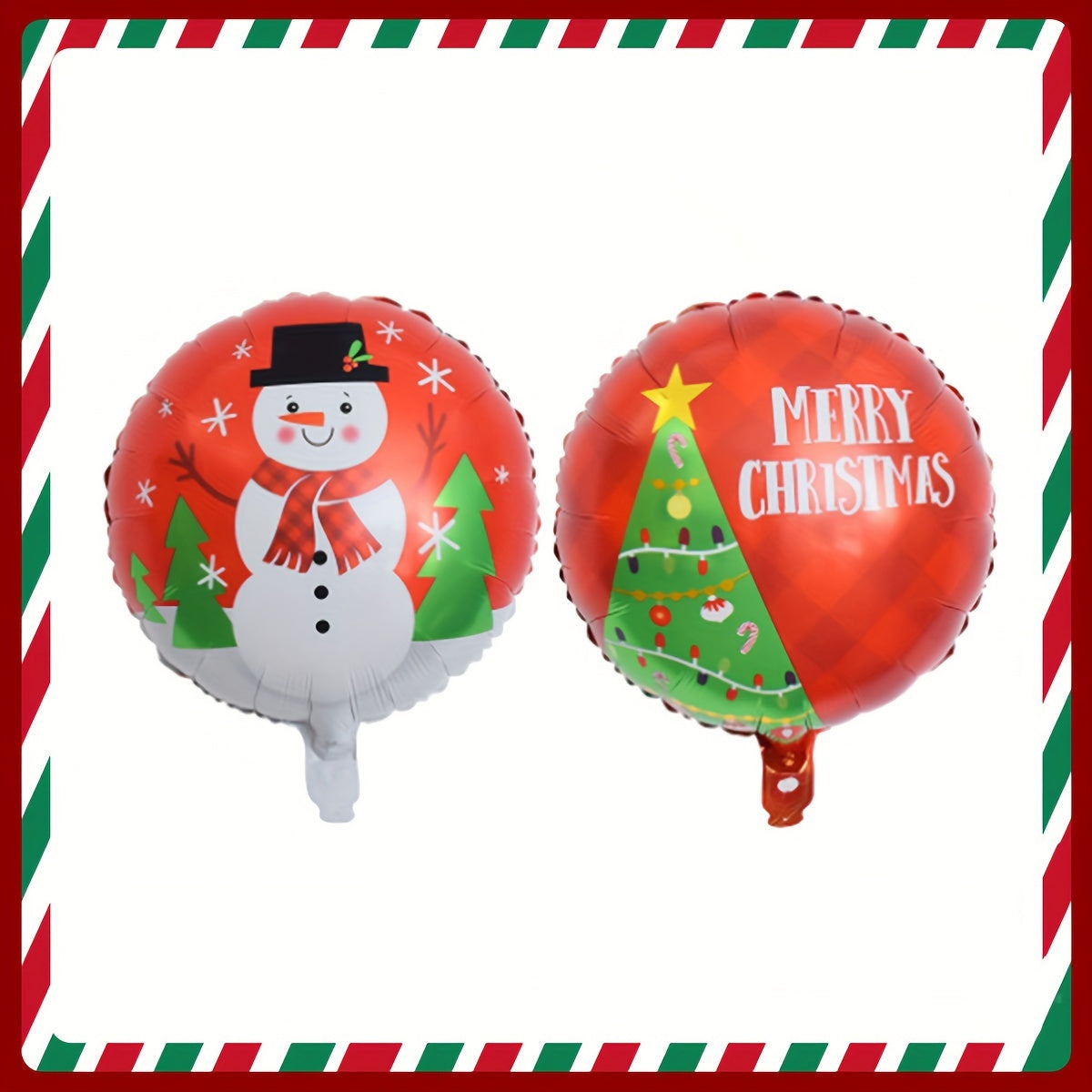 10 Pcs Christmas Themed Aluminum Foil Balloons Set - Vibrant 18-Inch Cartoon Snowflake Design, Perfect for Festive Party Decorations, Suitable for Ages 14+, Random Assortment, Durable, Reusable, and Easy to Inflate