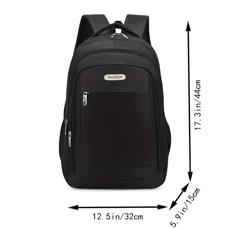 1/2/3pcs Large Capacity Trendy Student Backpack - Durable Nylon Material, Lightweight, Adjustable Strap, Contrast Sequin Details, Polyester Lining, Perfect for Daily Commute, Middle School, High School, Campus, Leisure Travel