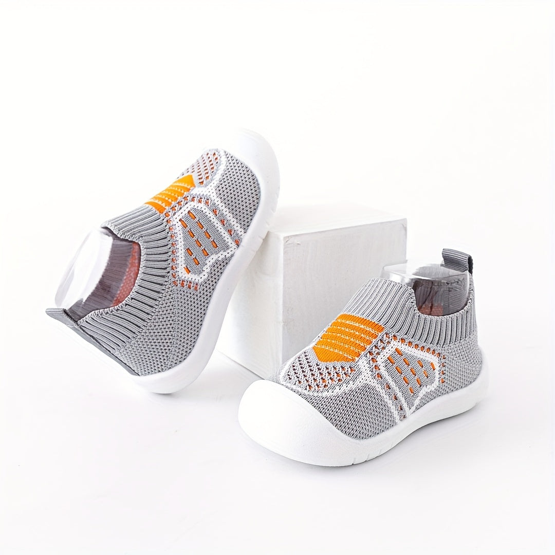 Ultra-Soft Baby Boys Slip-On Sock Shoes - Trendy & Breathable, Non-Slip for Indoor/Outdoor Play - Perfect for Spring & Autumn Crawling and Walking