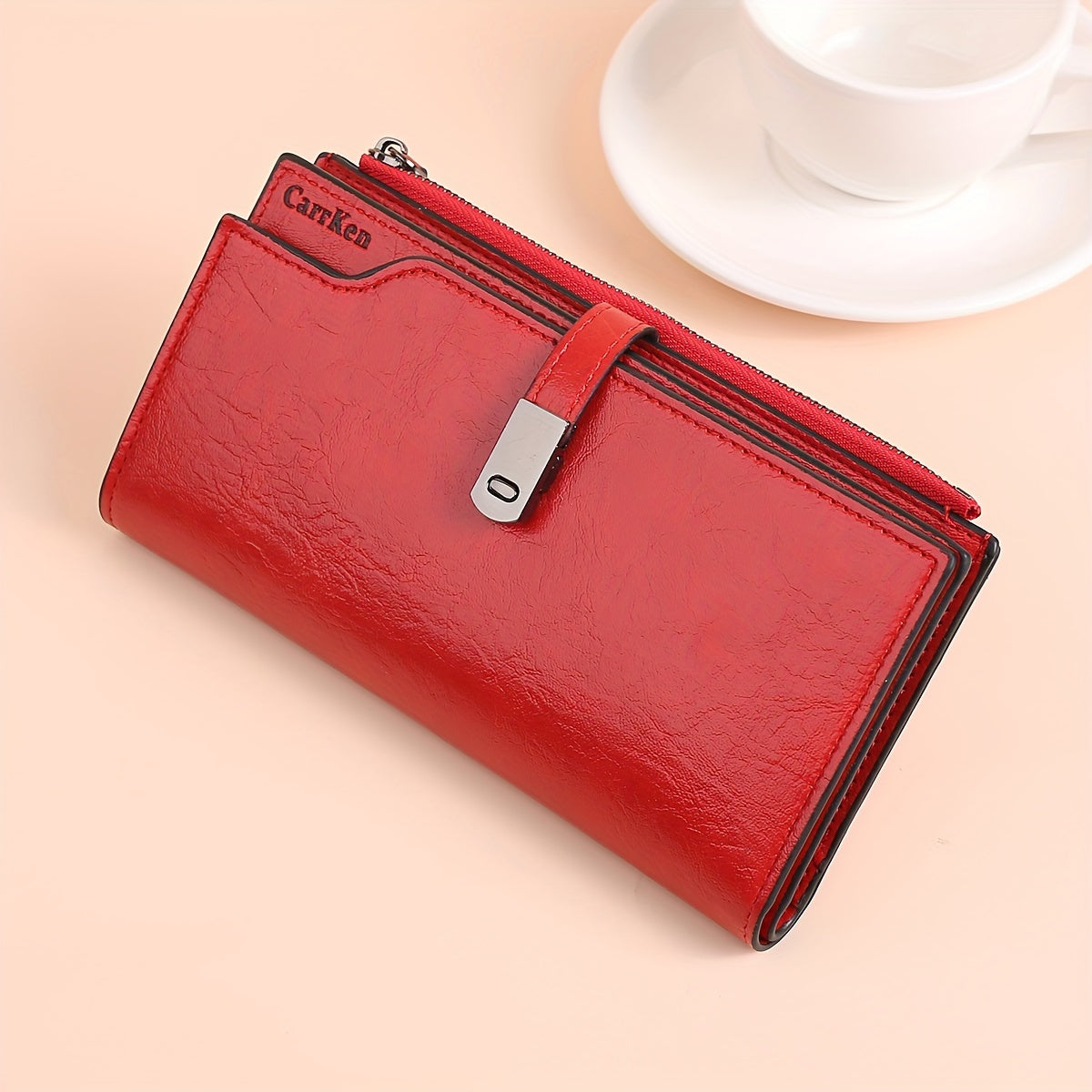 Women's Fashion Simple Large Capacity Long Wallet, Casual Tri-fold Multi-card Money Clip, Zipper Snap Coin Coin Purse, Gifts