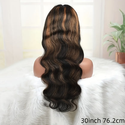 Ombre Lace Front Wig Human Hair Pre Plucked With Baby Hair FB/30 13x6 Body Wave lace front wigs 180% Density Highlight Lace Frontal Wigs Human Hair Colored Glueless wigs 26INCH