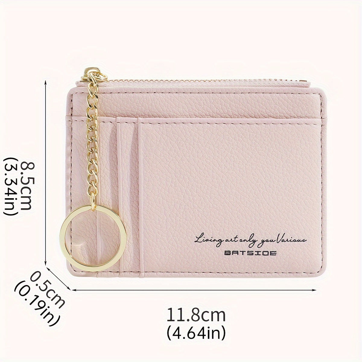 Mini Fashion Credit Card Holder, Ultra Thin Coin Purse, Women's Casual Clutch Wallet & Case