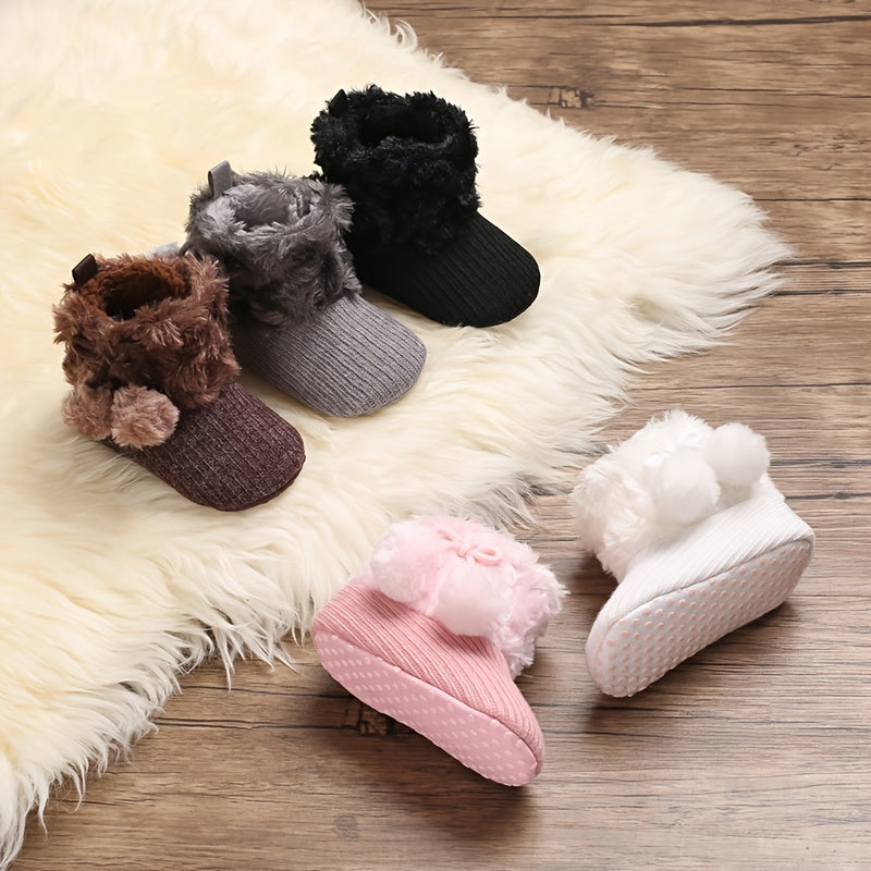 [Halloween] Toddler Baby Girls Booties Plus High Top Slippers Indoor Shoes For Winter, Halloween Gift